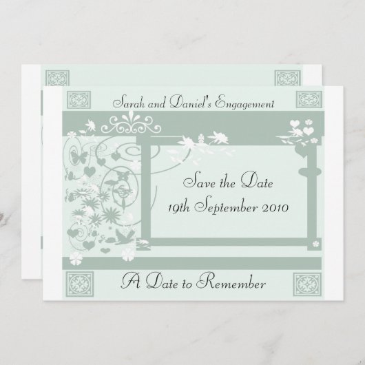 Ein Datum zur Erinnerung Save The Date (Vorne/Hinten)