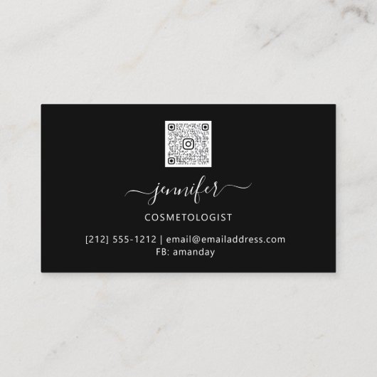 Ein dauerhafter Eindruck mit QR-Code-Logo Visitenkarte (Rückseite)
