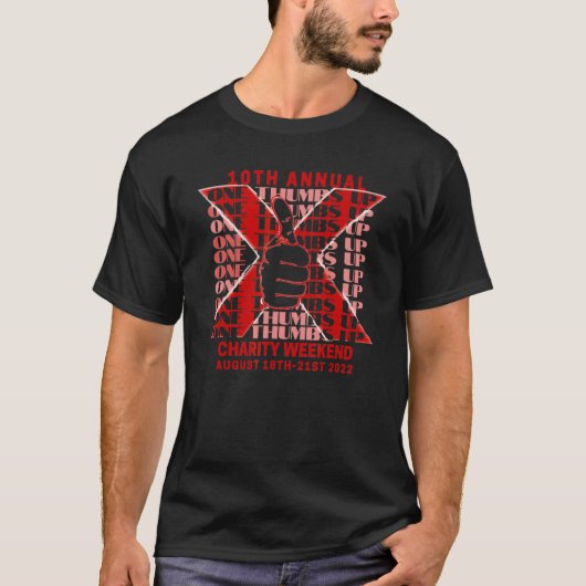 Ein Daumen hoch X Rot T-Shirt (Vorderseite)