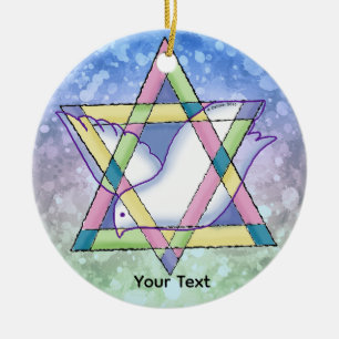 Ein Davidstern Keramik Ornament