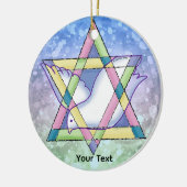 Ein Davidstern Keramik Ornament (Links)