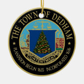 Ein Dedham Weihnachts-Keramik Keramik Ornament (Vorne)