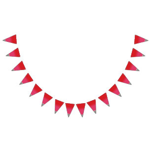 Ein dekorativer Schal in Rot und Blau mit einem pa Wimpelkette