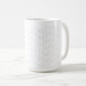 Ein dekoratives Muster mit weißem und grauem Leck Kaffeetasse (VorderseiteRechts)