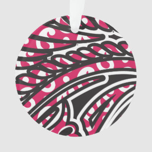 Ein dekoratives Paisley-Design mit lebendigem Rot Ornament