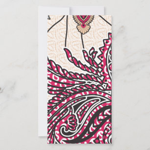 Ein dekoratives Paisley-Design mit lebhaftem Rot u