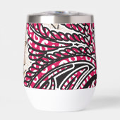 Ein dekoratives Paisley-Design mit lebhaftem Rot u (Vorderseite)