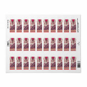 Ein dekoratives Paisley-Design mit lebhaftem Rot u (Vorne)