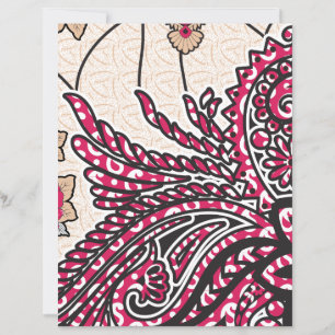 Ein dekoratives Paisley-Design mit lebhaftem Rot u