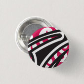 Ein dekoratives Paisley-Design mit lebhaftem Rot u Button (Vorne & Hinten)