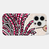 Ein dekoratives Paisley-Design mit lebhaftem Rot u Case-Mate iPhone Hülle (Rückseite (Horizontal))