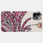 Ein dekoratives Paisley-Design mit lebhaftem Rot u Case-Mate iPhone Hülle (Rückseite (Horizontal))