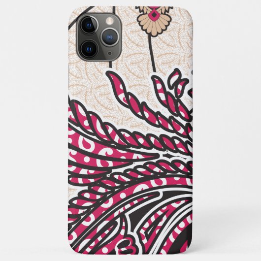 Ein dekoratives Paisley-Design mit lebhaftem Rot u Case-Mate iPhone Hülle (Rückseite)