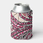 Ein dekoratives Paisley-Design mit lebhaftem Rot u Dosenkühler (Kanne Vorderseite)