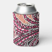 Ein dekoratives Paisley-Design mit lebhaftem Rot u Dosenkühler (Kanne Rückseite)