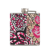 Ein dekoratives Paisley-Design mit lebhaftem Rot u Flachmann (Rückseite)