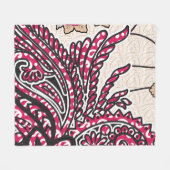 Ein dekoratives Paisley-Design mit lebhaftem Rot u Fleecedecke (Vorderseite (Horizontal))
