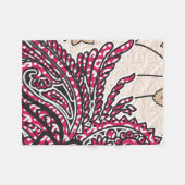 Ein dekoratives Paisley-Design mit lebhaftem Rot u Fleecedecke (Vorderseite (Horizontal))