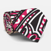 Ein dekoratives Paisley-Design mit lebhaftem Rot u Krawatte (Gerollt)