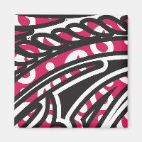 Ein dekoratives Paisley-Design mit lebhaftem Rot u