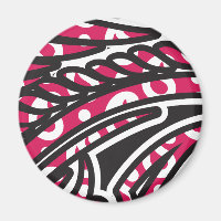 Ein dekoratives Paisley-Design mit lebhaftem Rot u