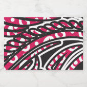 Ein dekoratives Paisley-Design mit lebhaftem Rot u Schaumweinetikett (Einzelnes Label)