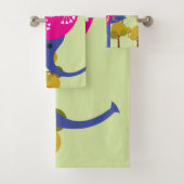 Ein dekorierter Elefant Badhandtuch Set (Insitu)