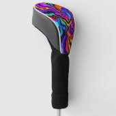 Ein dekoriertes Golfschlägercover Golf Headcover (angewinkelt)