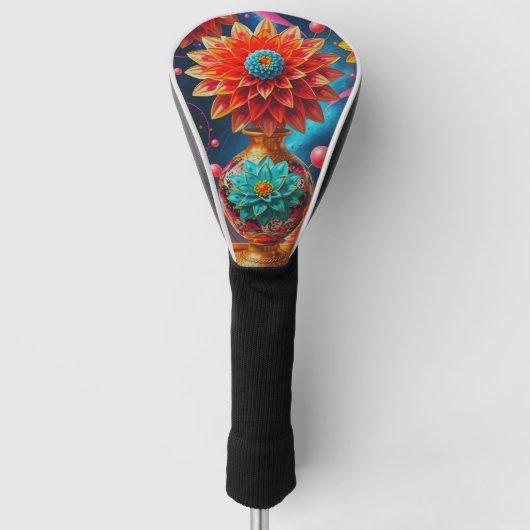 Ein dekoriertes Golfschlägercover Golf Headcover (Vorderseite)