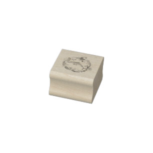 Ein Delfin in einem Wasserring Gummistempel