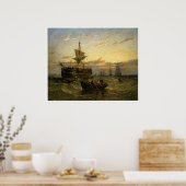 Ein demontierter Ostindianman in der Themse-Mündun Poster (Küche)