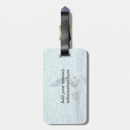 Ein Denker Gepäckanhänger (Rückseite vertikal)