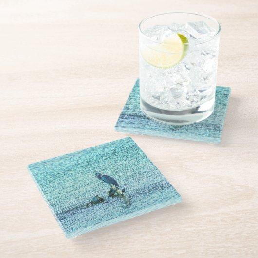 Ein Denker Glasuntersetzer (Schrägansicht)