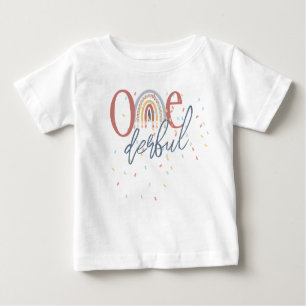 Ein derblicher 1. Geburtstag, Boho-RegenbogenGebur Baby T-shirt