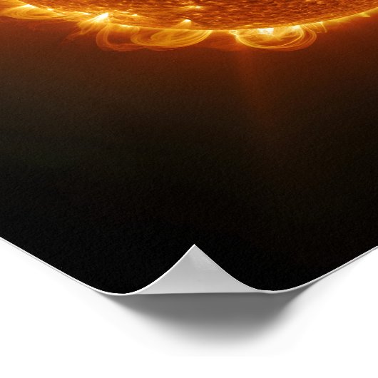 Ein Design mit Blick auf die Sonne vom Weltraum Poster (Ecke)