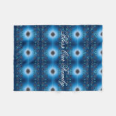 Ein Designer Blue Fleece Blanket (Vorderseite (Horizontal))