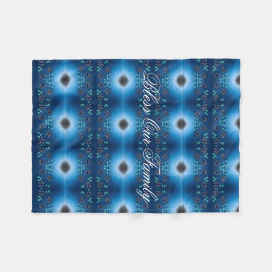 Ein Designer Blue Fleece Blanket (Vorderseite (Horizontal))