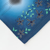 Ein Designer Blue Fleece Blanket (Ecke)
