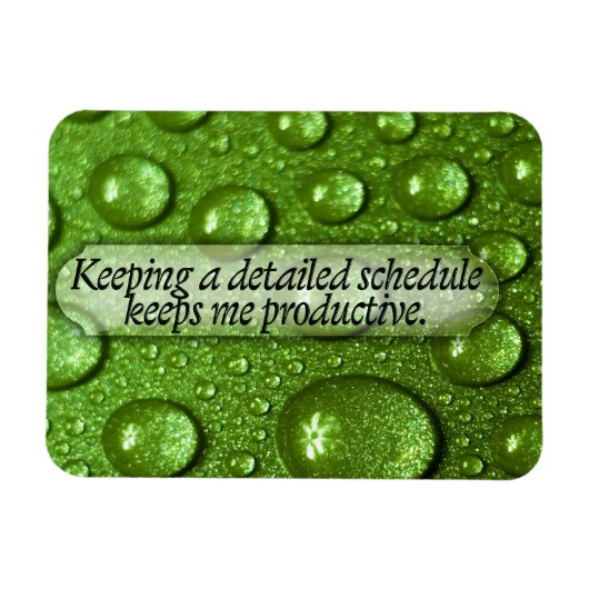 "Ein detaillierter Zeitplan" Motivation Affirmatio Magnet (Horizontal)