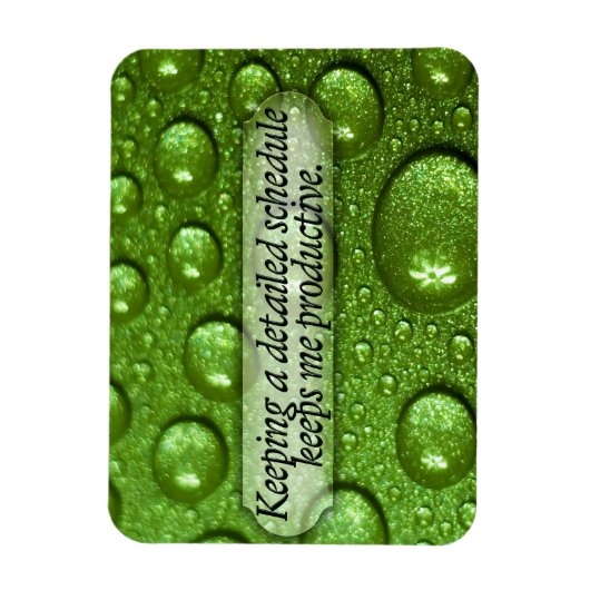 "Ein detaillierter Zeitplan" Motivation Affirmatio Magnet (Vertikal)