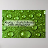 "Ein detaillierter Zeitplan" Motivation Affirmatio Poster (Vorne)