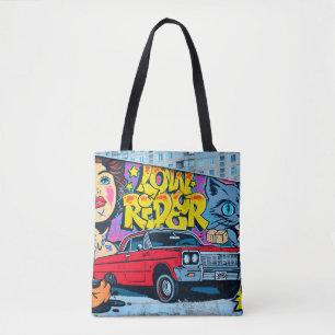Ein detailliertes Bild einer Graffiti-Zeichnung. K Tasche
