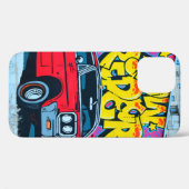 Ein detailliertes Bild von Graffiti zeichnend. Kon Case-Mate iPhone Hülle (Rückseite (Horizontal))