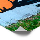 Ein detailliertes Bild von Graffiti zeichnend. Kon Poster (Ecke)