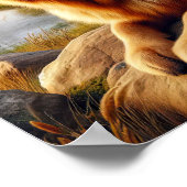 Ein deutscher Hirte in einer rustikalen Landschaft Poster (Ecke)