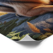 Ein deutscher Hirte in einer rustikalen Landschaft Poster (Ecke)