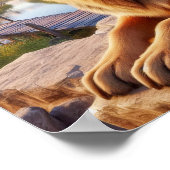 Ein deutscher Hirte in einer rustikalen Landschaft Poster (Ecke)