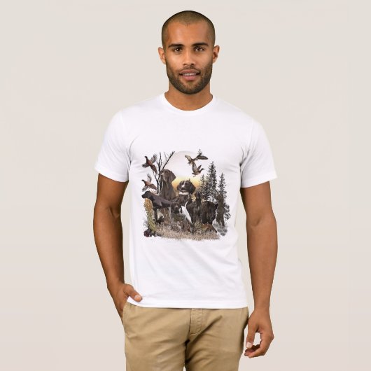 Ein deutscher Kurzzeiger auf Punkt-T - Shirt (Vorne ganz)