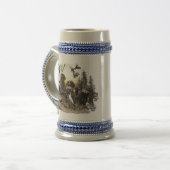 Ein deutscher Kurzzeiger Bierglas (Vorderseite Links)