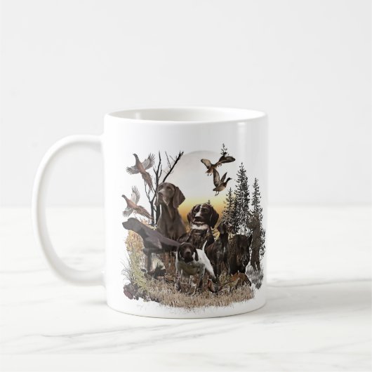 Ein deutscher Kurzzeiger Kaffeetasse (Links)